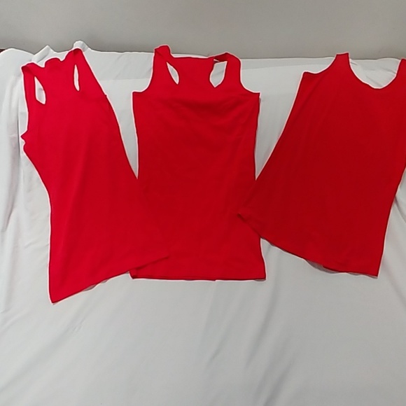Three (3) red tanks shirts.  NWOT - Picture 5 of 5